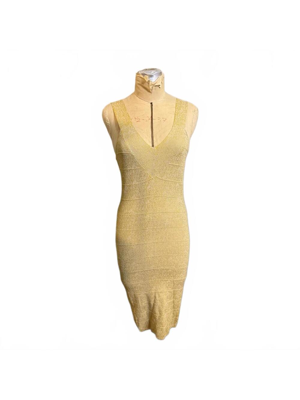 Guess by Marciano Gold Bodycon Dress